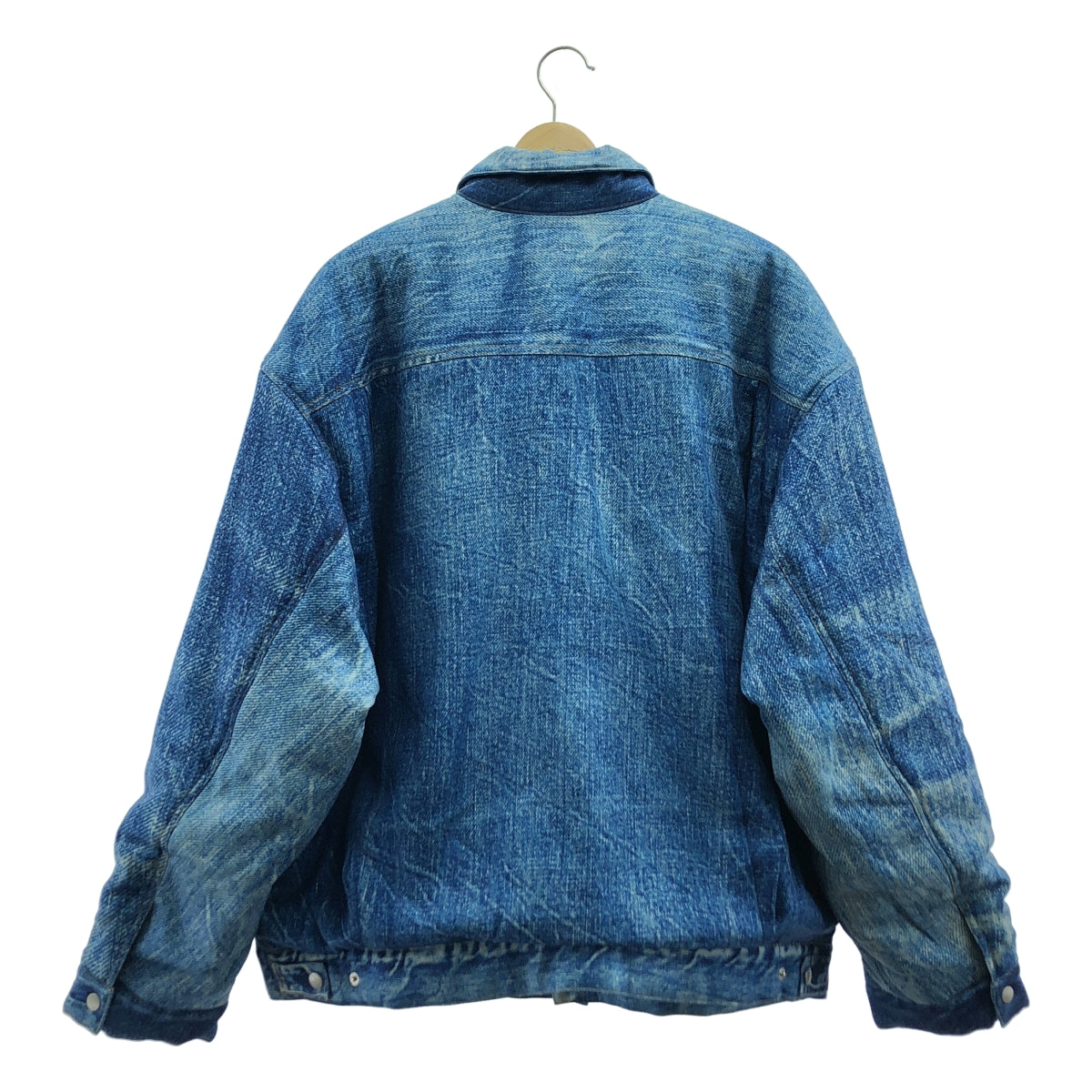 TALKING ABOUT THE ABSTRACTION / トーキングアバウトジアブストラククション | PRINT PADDED JK DENIM 転写 デニム ダウンジャケット | L | メンズ