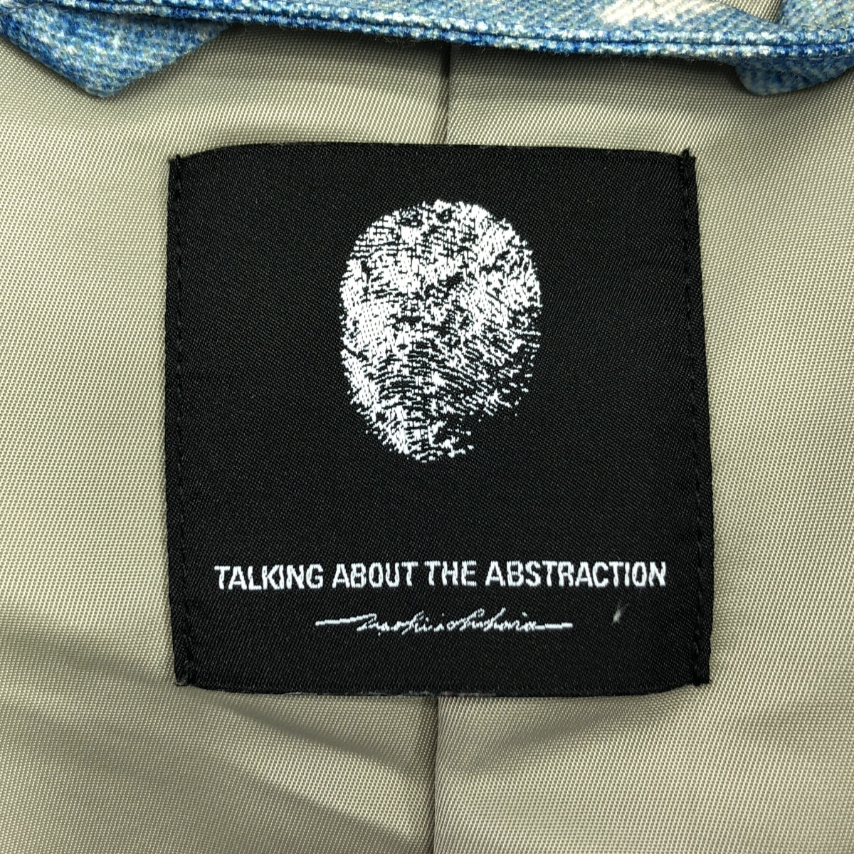 TALKING ABOUT THE ABSTRACTION / トーキングアバウトジアブストラククション | PRINT PADDED JK DENIM 転写 デニム ダウンジャケット | L | メンズ