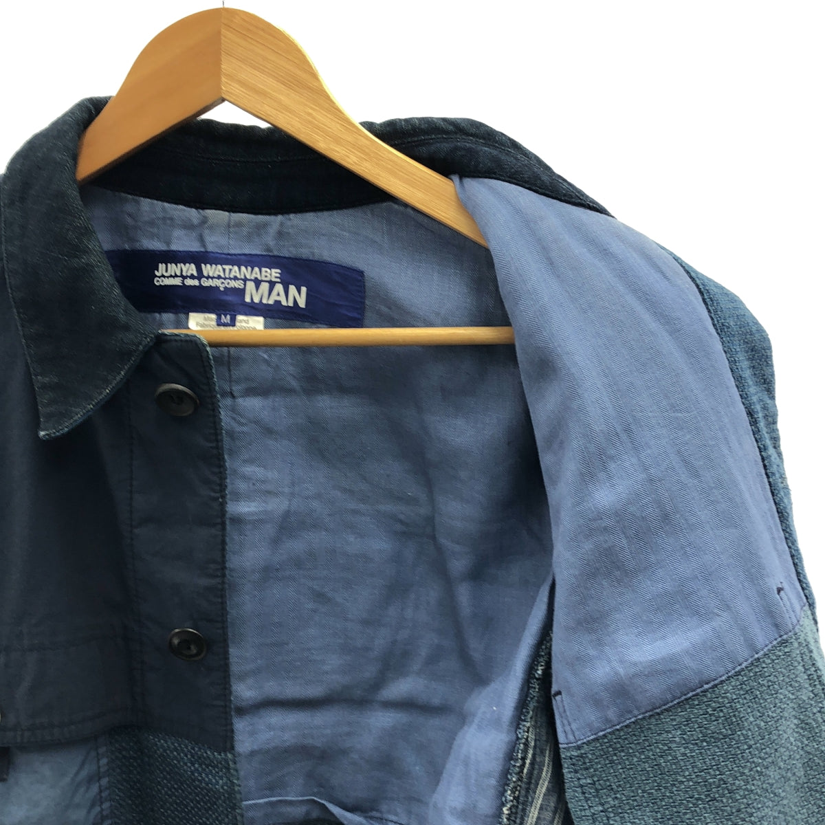 JUNYA WATANABE COMME des GARCONS MAN / 준야와타나베 콤 데 걸슨맨 | 2015SS | Hervier Productions 가죽 팔꿈치 패치 재킷 | M |