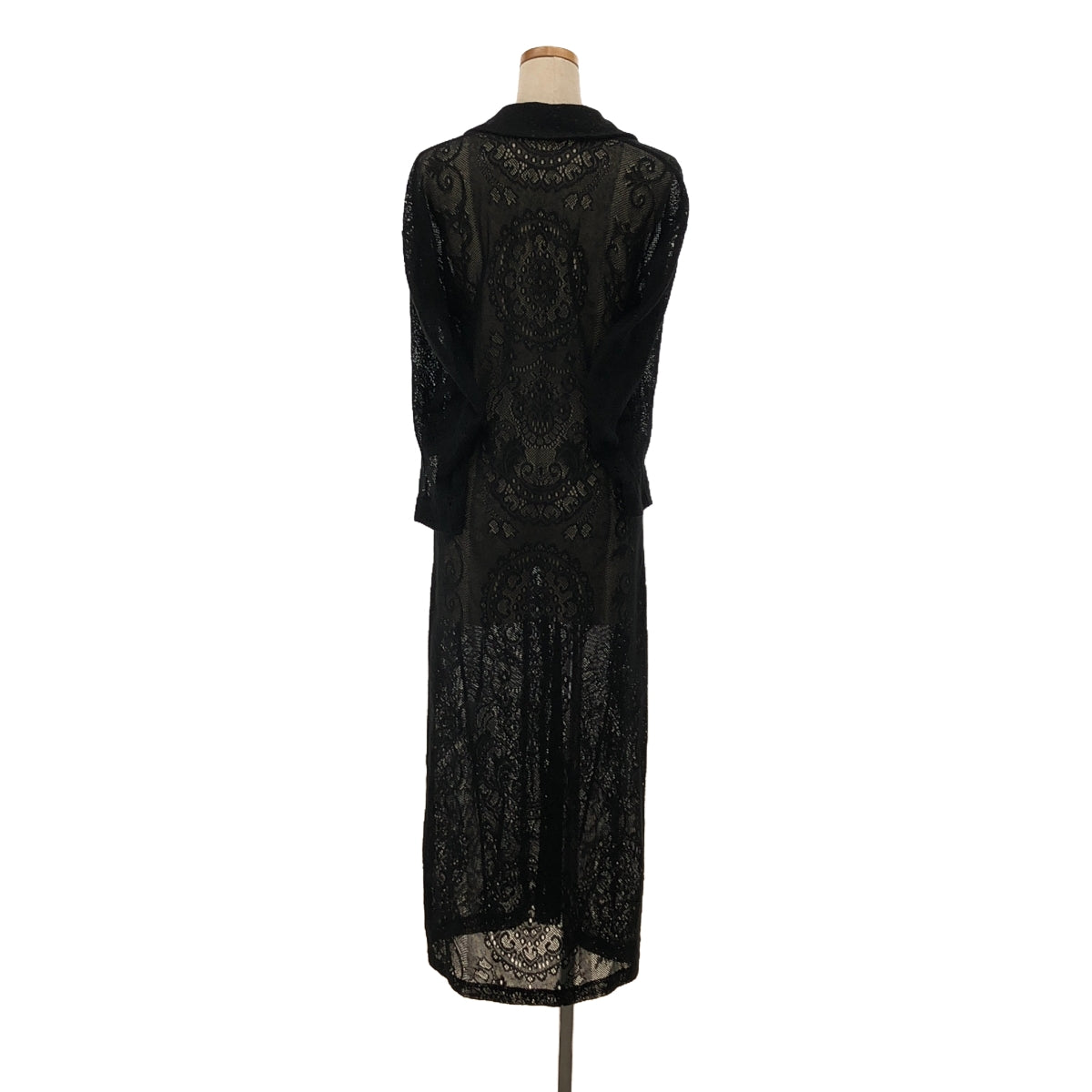 Mame Kurogouchi | 2021SS | Curtain Lace Jacquard Jersey Dress | 2 | Black | Women's