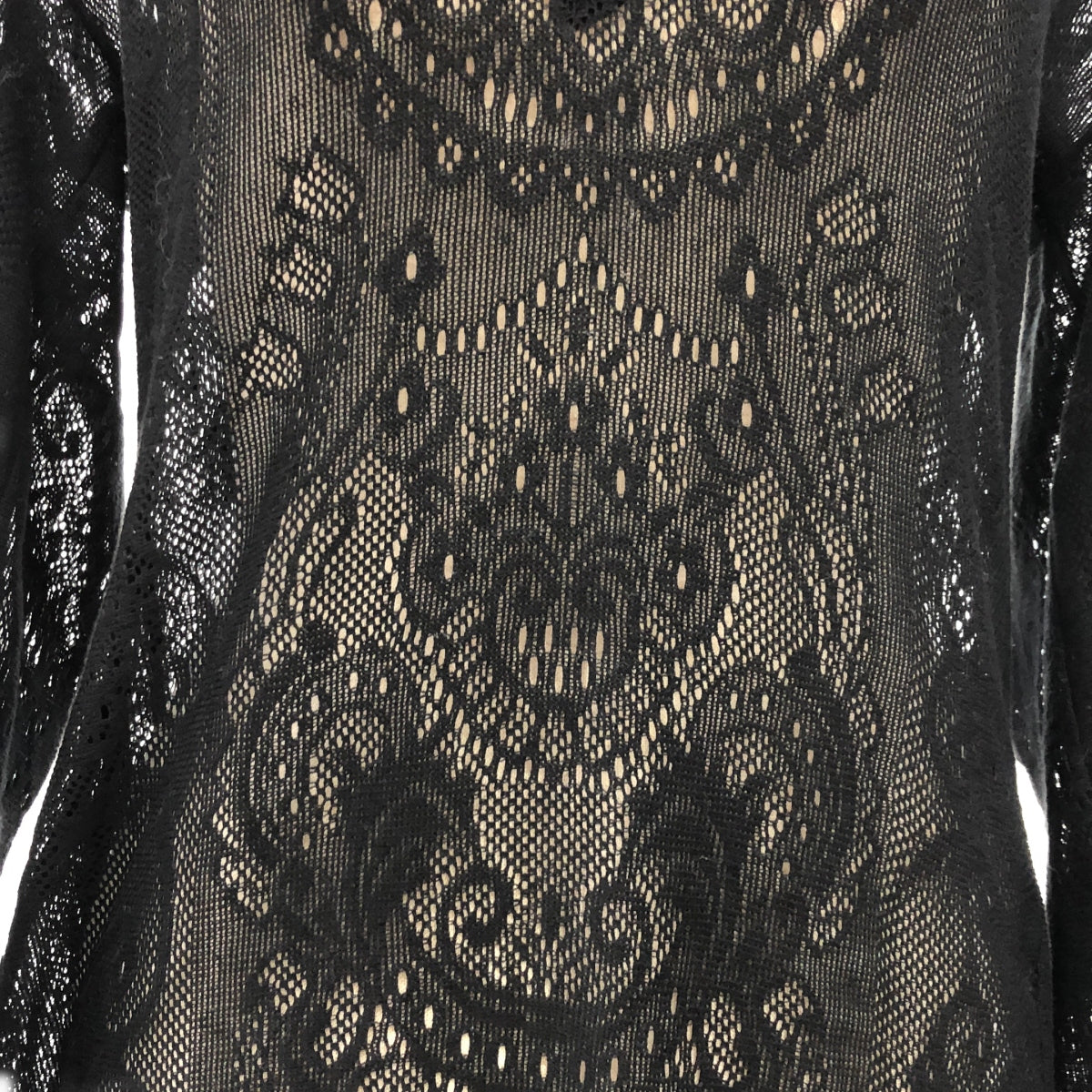 Mame Kurogouchi | 2021SS | Curtain Lace Jacquard Jersey Dress | 2 | Black | Women's