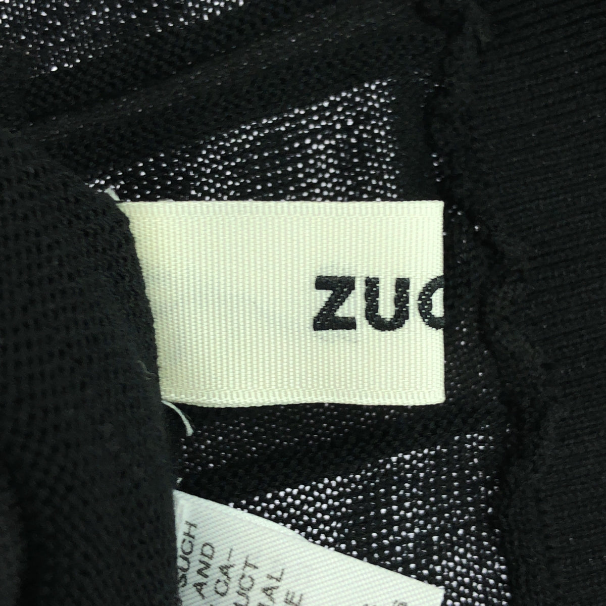 [狀況良好] ZUCCa |條紋褶皺針織開襟衫 | M |黑色 |女性的