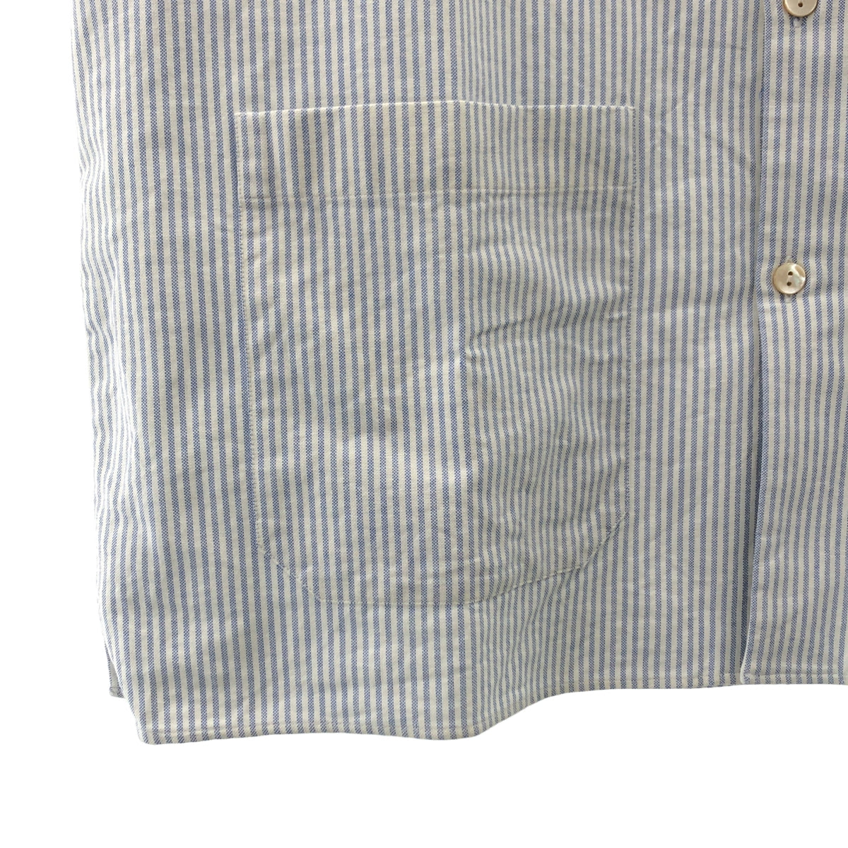 GUCCI / グッチ | 2021AW | LES POMMES ストライプ オープンカラーシャツ | 48 | メンズ