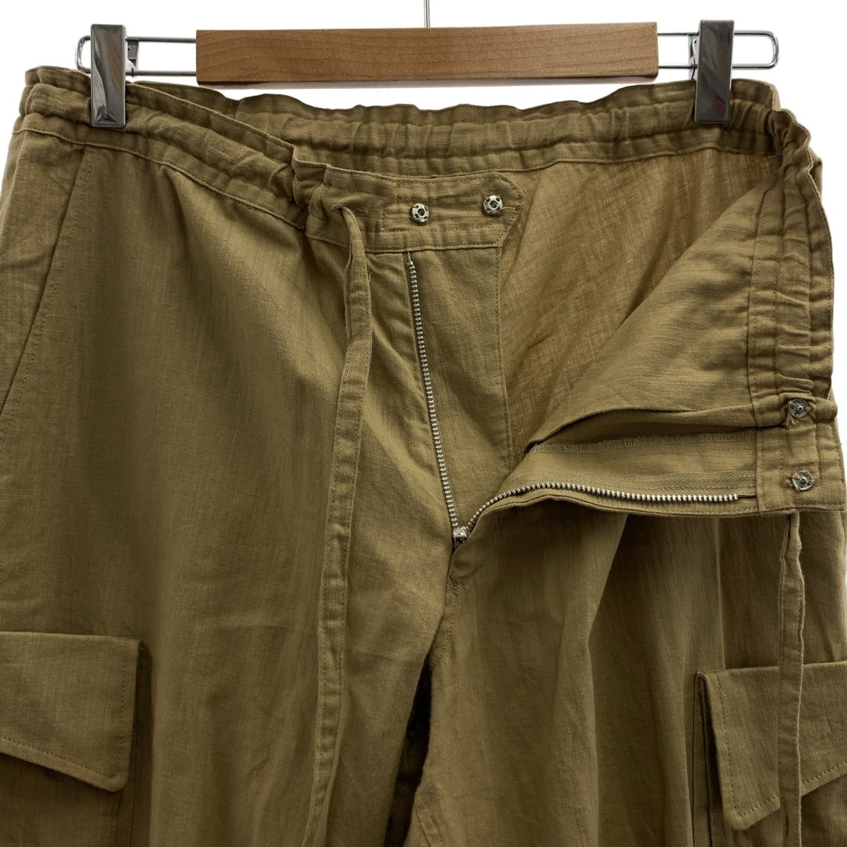 YOHJI YAMAMOTO +NOIR / ヨウジヤマモトプリュスノアール | 裾アジャスター ドローストリング カーゴ パンツ | 1 | ベージュ | レディース