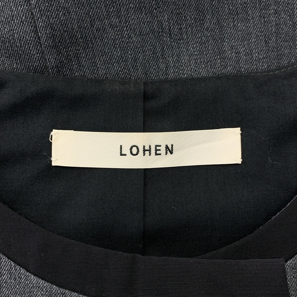 LOHEN / ローヘン | ハイカウントウール バイカラー ジレ | F | グレー/ブラック | レディース