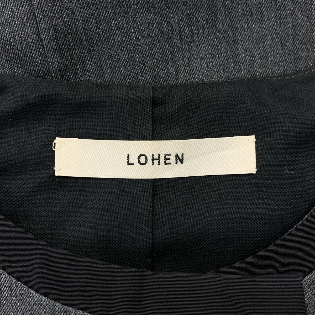 LOHEN / ローヘン | ハイカウントウール バイカラー ジレ | F | グレー/ブラック | レディース