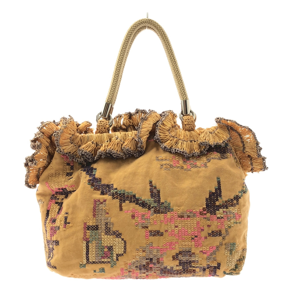 JAMIN PUECH / 자만 피에시 | 엠브로이드 핸드 토트 백 |