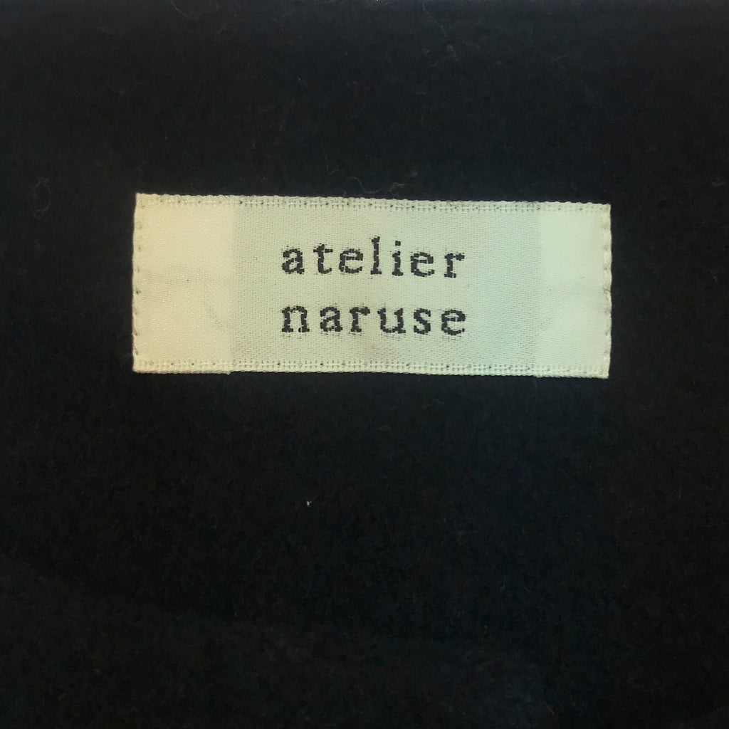 atelier naruse / アトリエナルセ | beaver wool no collar jacket  ビーバー ウール ノーカラー ジャケット | F | ネイビー | レディース