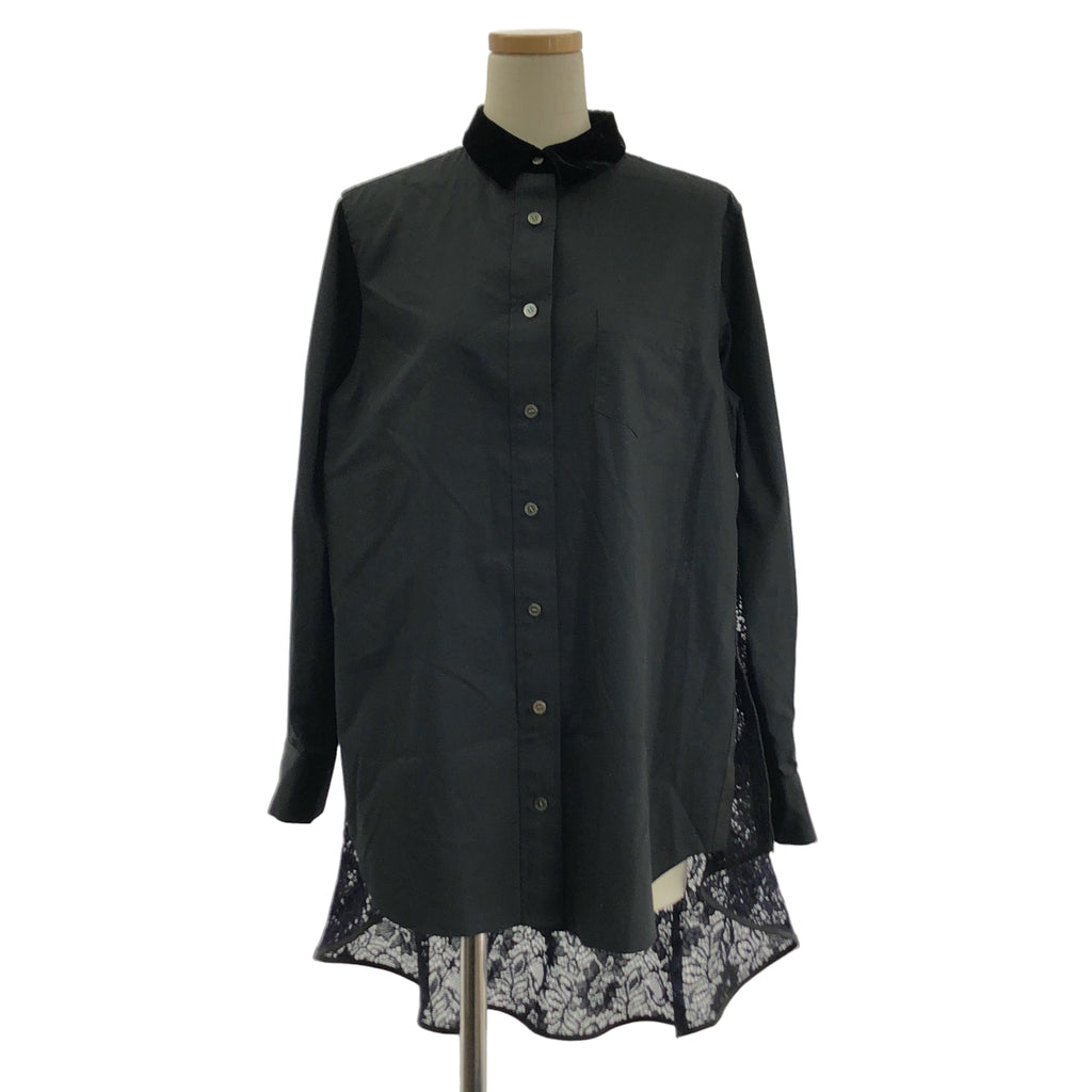 sacai / 사카이 | 다른 소재 전환 레이스 셔츠 | 2 |