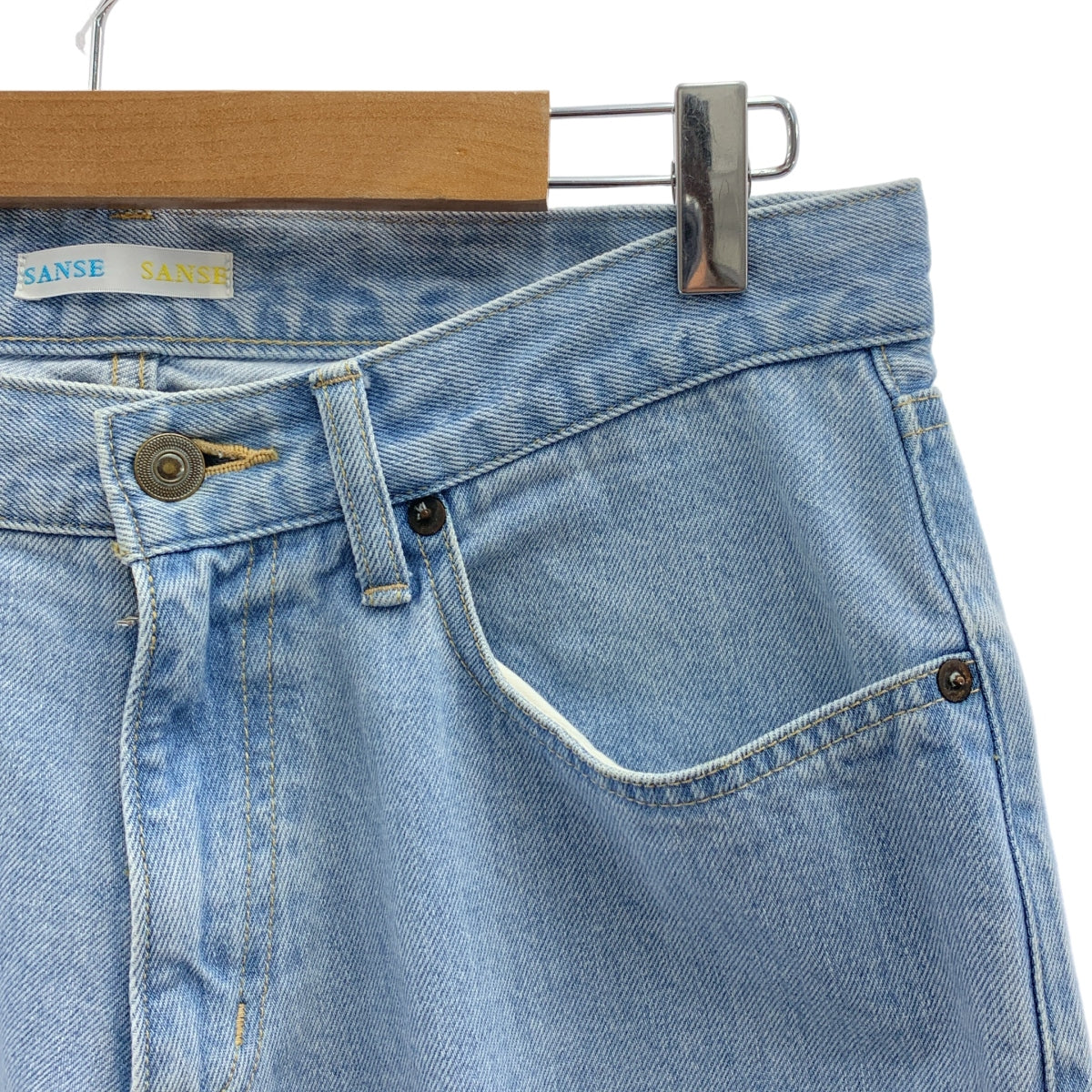 SANSE SANSE | SAN01 鑲邊五口袋直筒牛仔褲 | M碼 | 男款