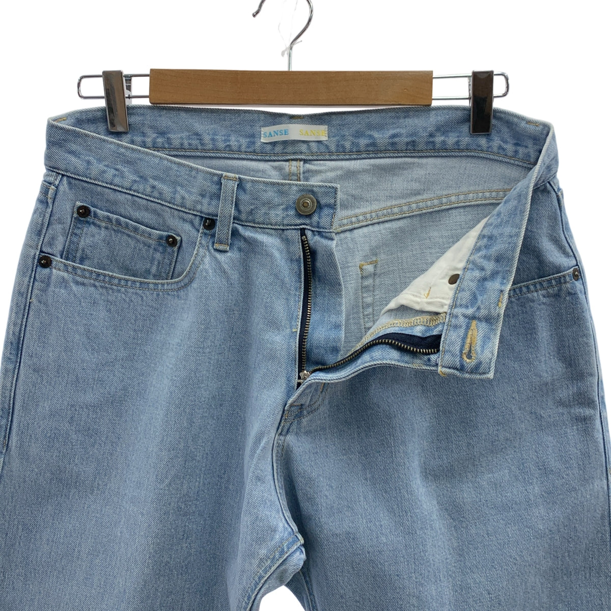SANSE SANSE | SAN01 鑲邊五口袋直筒牛仔褲 | M碼 | 男款