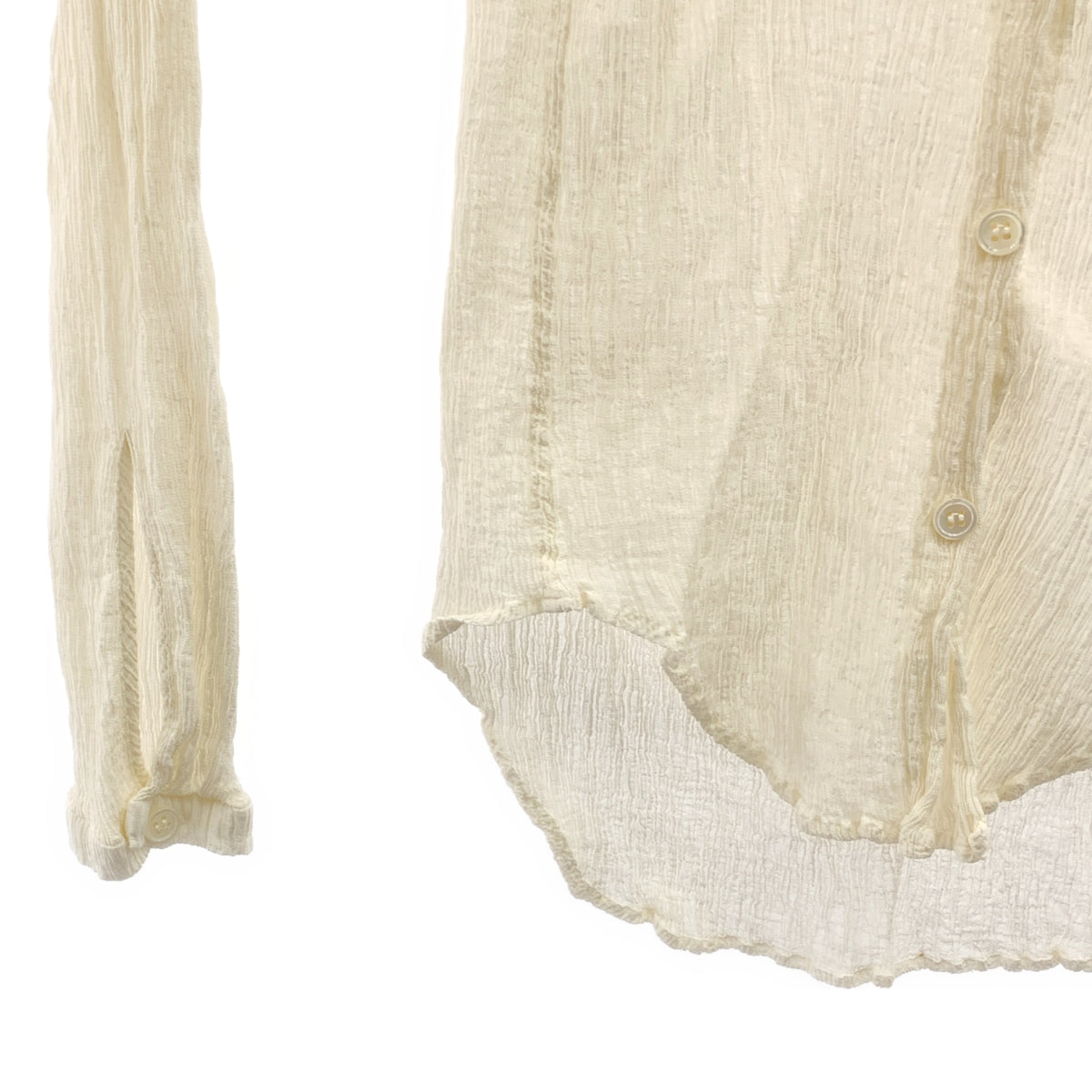 Whim Gazette - 新品2024AW 【Whim Gazette】 コットンシルクブラウス ホワイト シルクコットンギャザーブラウス | Whim Gazette(ウィム
