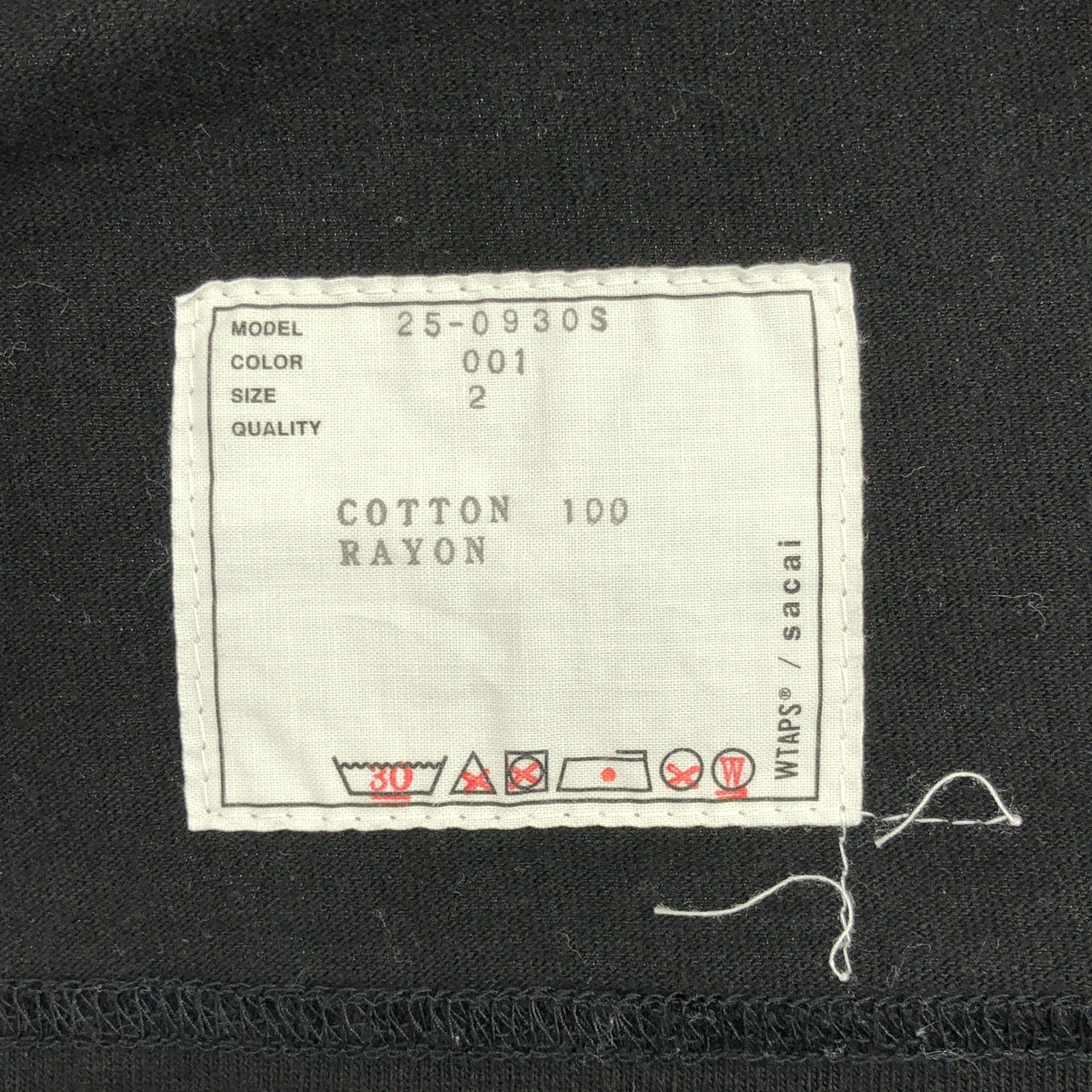 sacai | 2025SS | x WTAPS 刺繡 T 卹 02 標誌刺繡 T 卹 | 2 | 男款