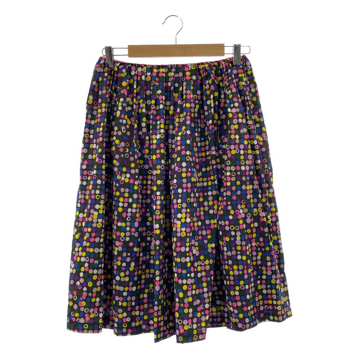 mina perhonen / ミナペルホネン | ceremony ウール ドット 総柄 フレアスカート | 36 | レディース