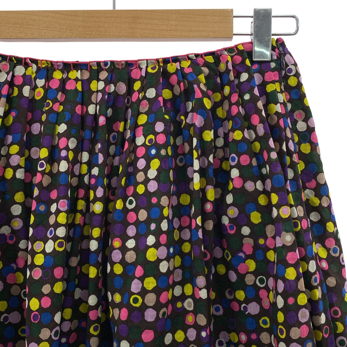 mina perhonen / ミナペルホネン | ceremony ウール ドット 総柄 フレアスカート | 36 | レディース