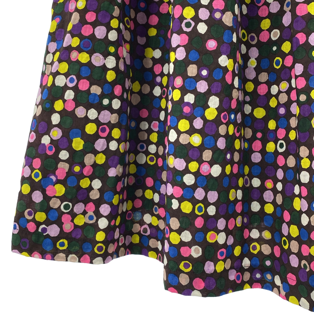 mina perhonen / ミナペルホネン | ceremony ウール ドット 総柄 フレアスカート | 36 | レディース