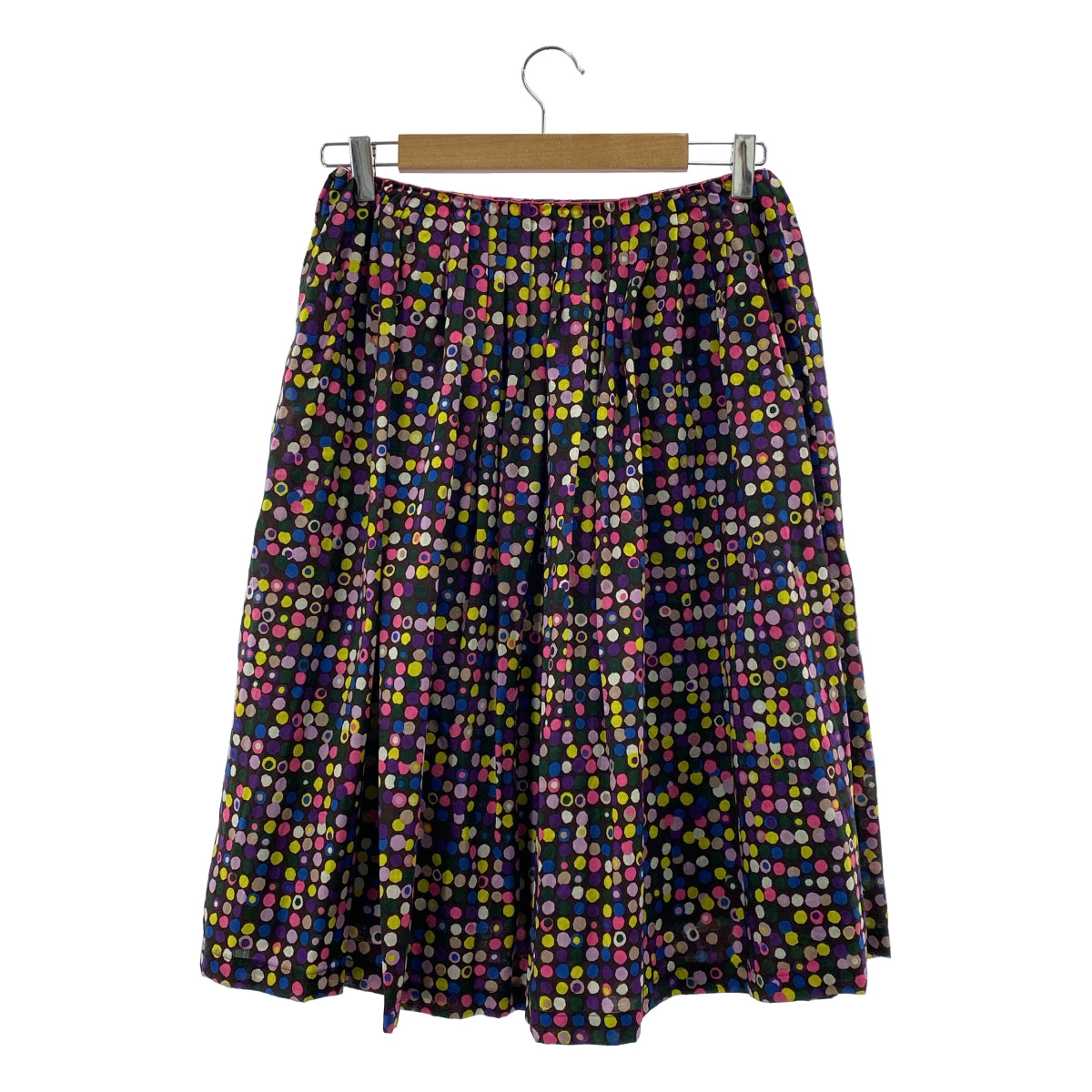 mina perhonen / ミナペルホネン | ceremony ウール ドット 総柄 フレアスカート | 36 | レディース