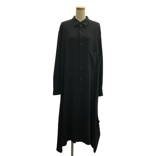 Y's / Y's Yohji Yamamoto | 2021AW | Side Slit Shirt Dress | 2 | Black | Women's