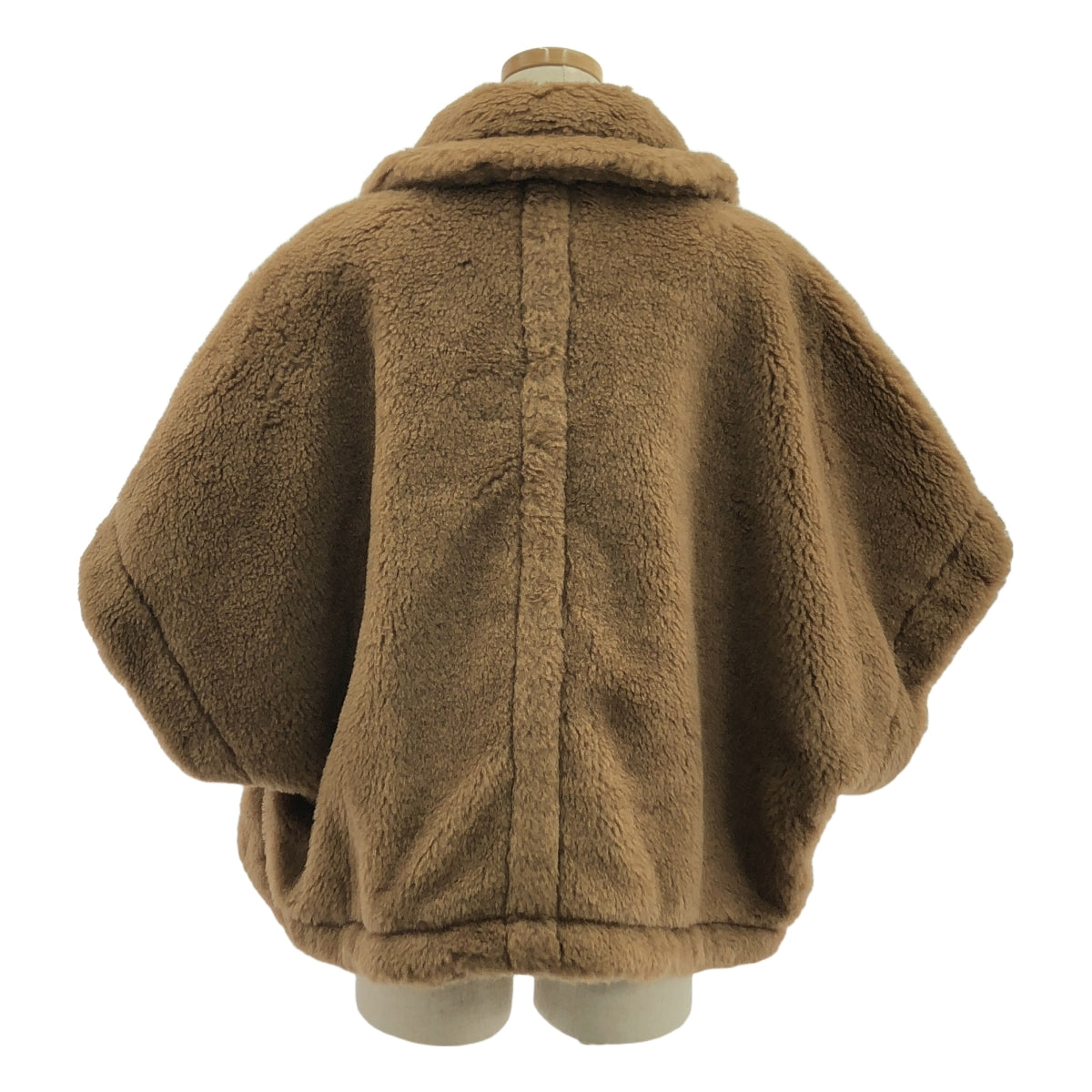 Max Mara / マックスマーラ | NEWTERZO TEDDY / テディベア アイコン ボア ケープ コート / 総ロゴ裏地 | ML | レディース
