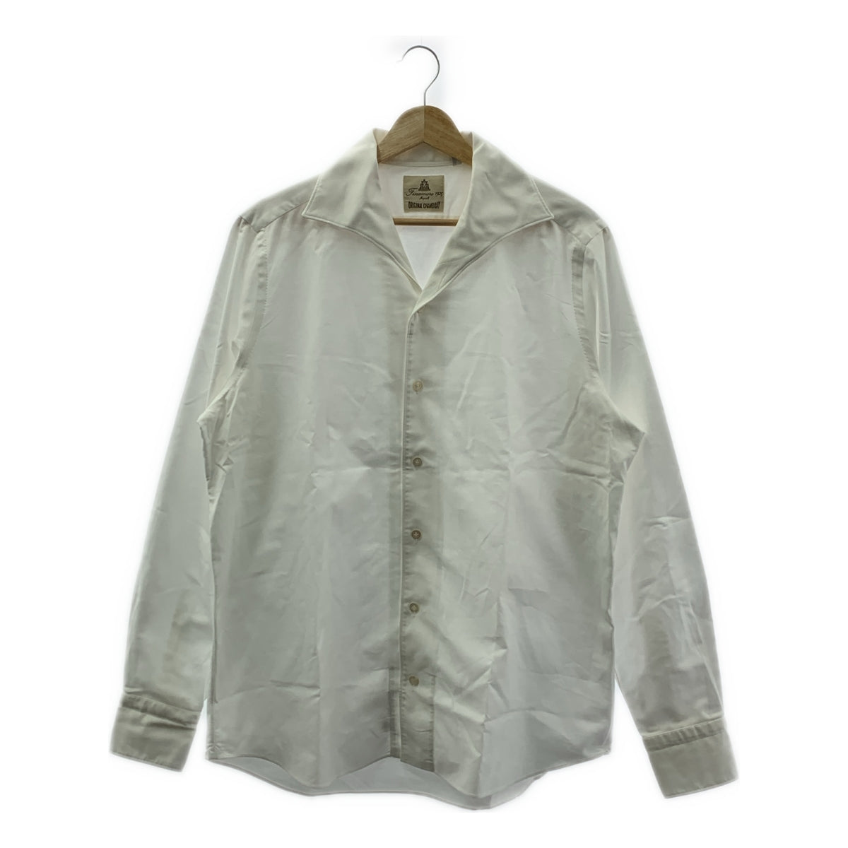 finamore / フィナモレ | ORIGINAL CHAMBRAY / 隠れボタンダウンシャツ | L | ホワイト | メンズ