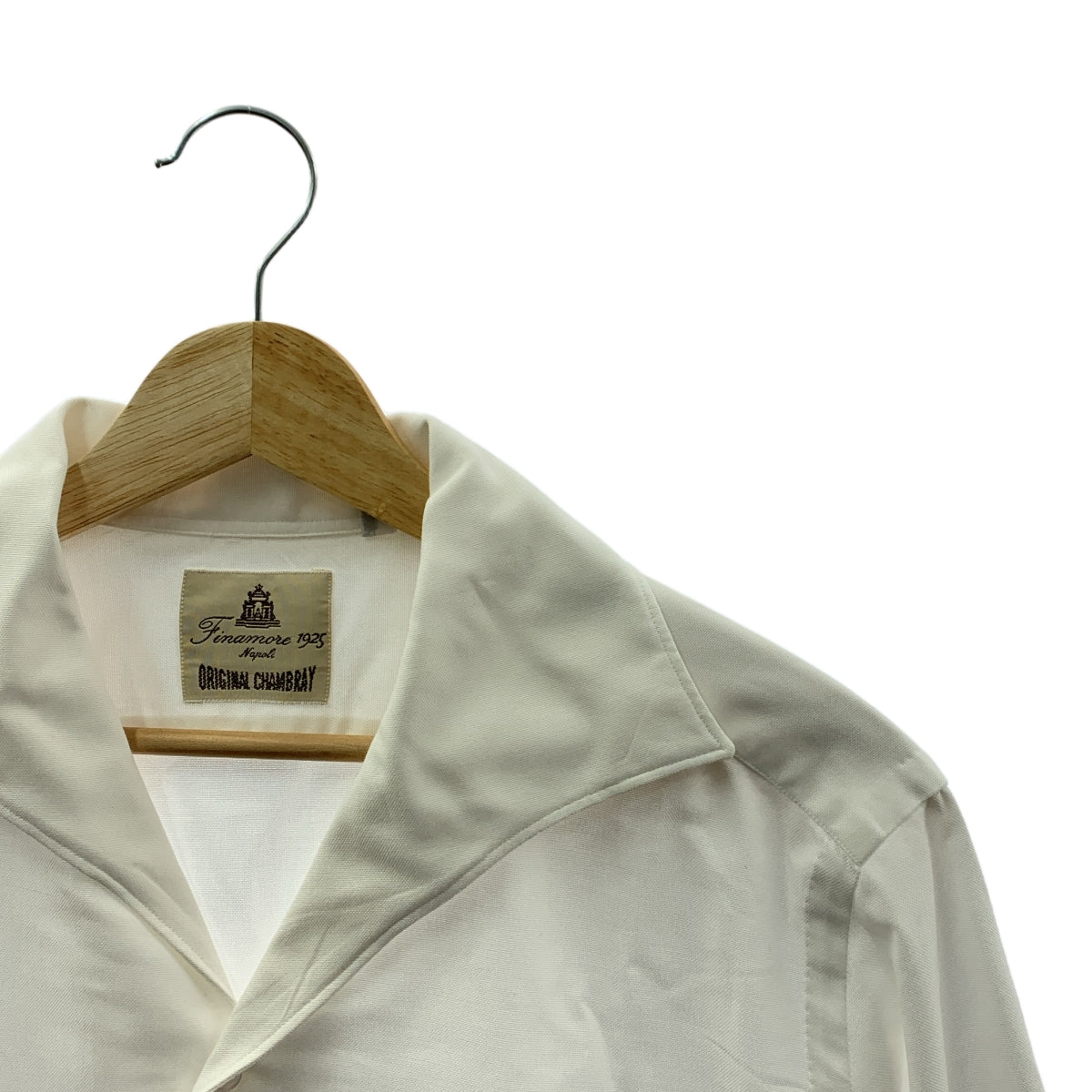 finamore / finamore | ORIGINAL CHAMBRAY / 隱形紐扣襯衫 | L | 白色 | 男款