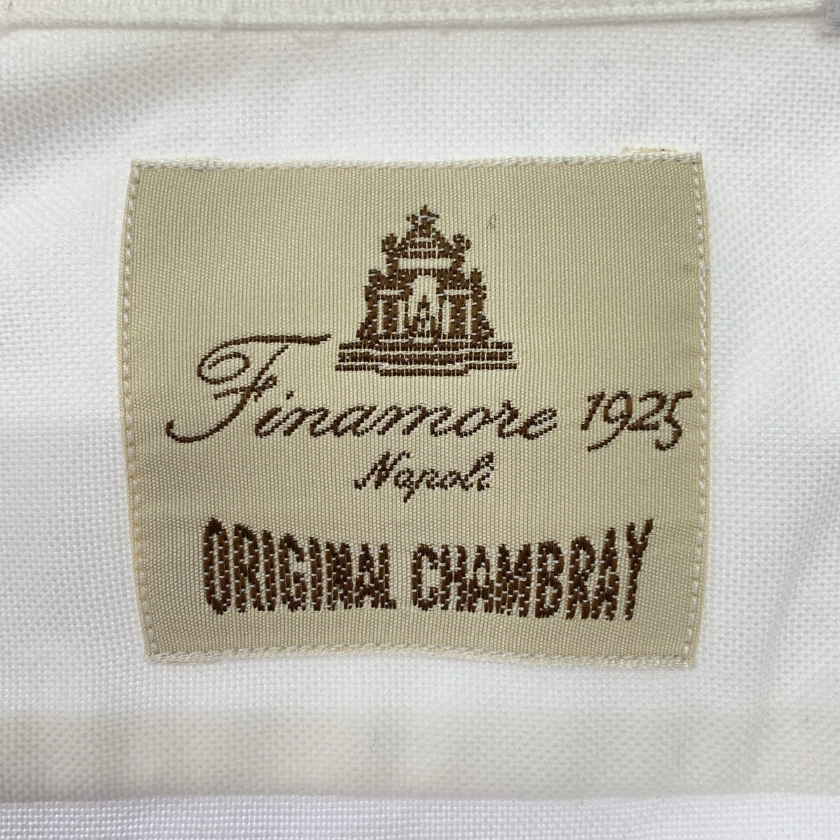 finamore / フィナモレ | ORIGINAL CHAMBRAY / 隠れボタンダウンシャツ | L | ホワイト | メンズ