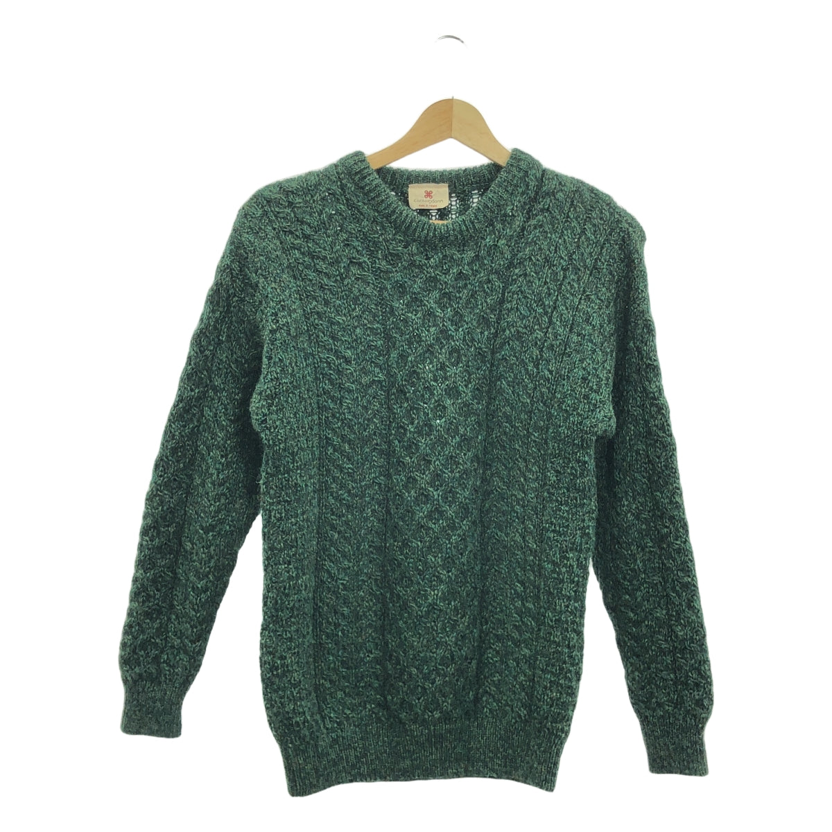 Carraigdonn / キャレイグドン | Carraigdonn / キャレイグドン クルーネック ウール アランニット | XS | グリーン | レディース