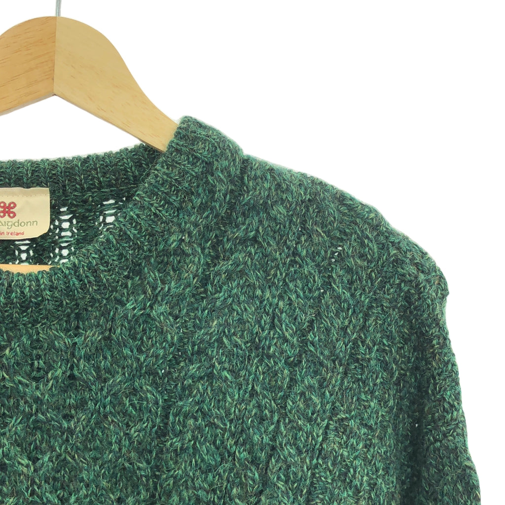 Carraigdonn / キャレイグドン | Carraigdonn / キャレイグドン クルーネック ウール アランニット | XS | グリーン | レディース