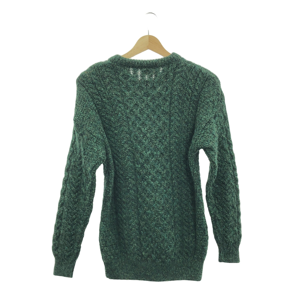 Carraigdonn / キャレイグドン | Carraigdonn / キャレイグドン クルーネック ウール アランニット | XS | グリーン | レディース