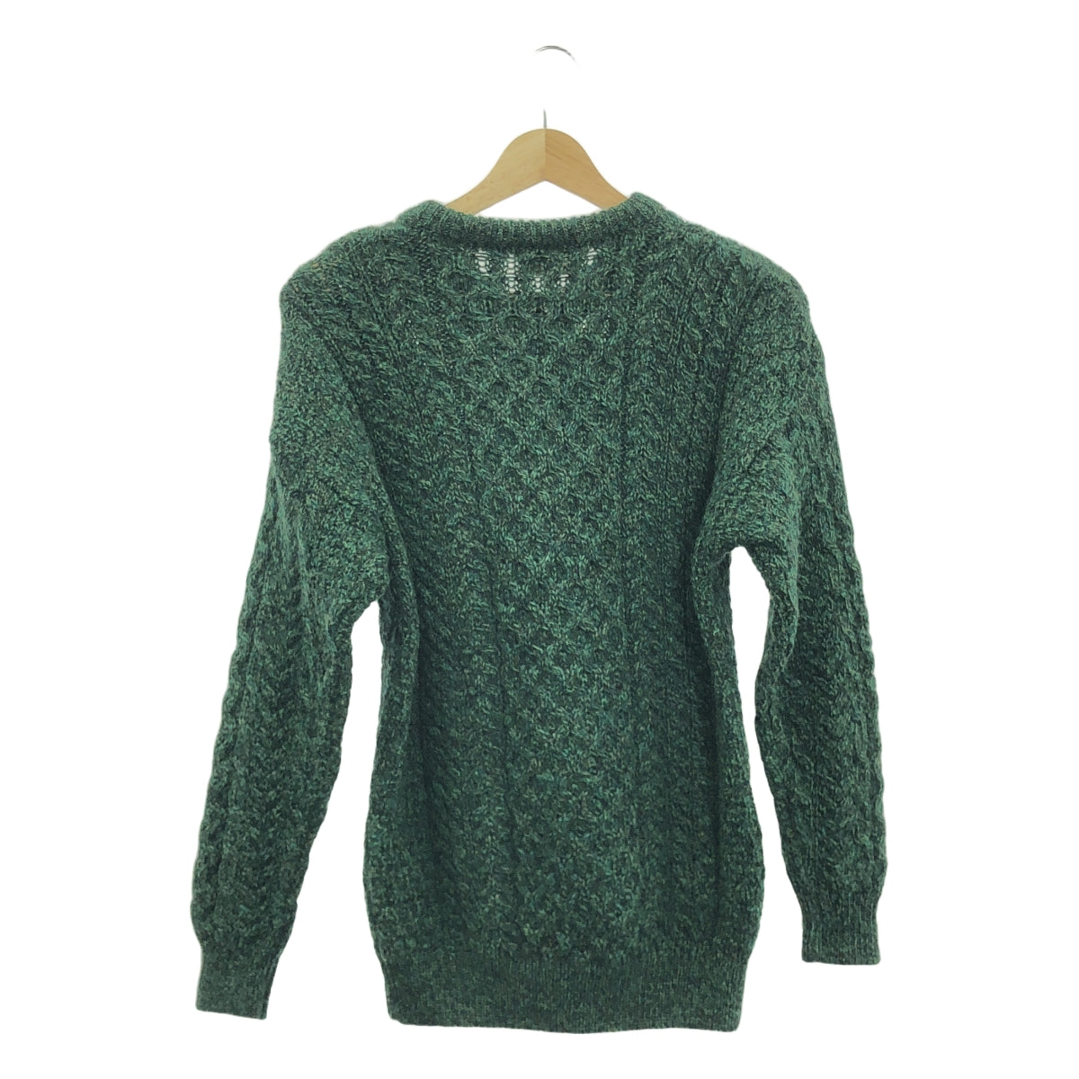 Carraigdonn / キャレイグドン | Carraigdonn / キャレイグドン クルーネック ウール アランニット | XS | グリーン | レディース