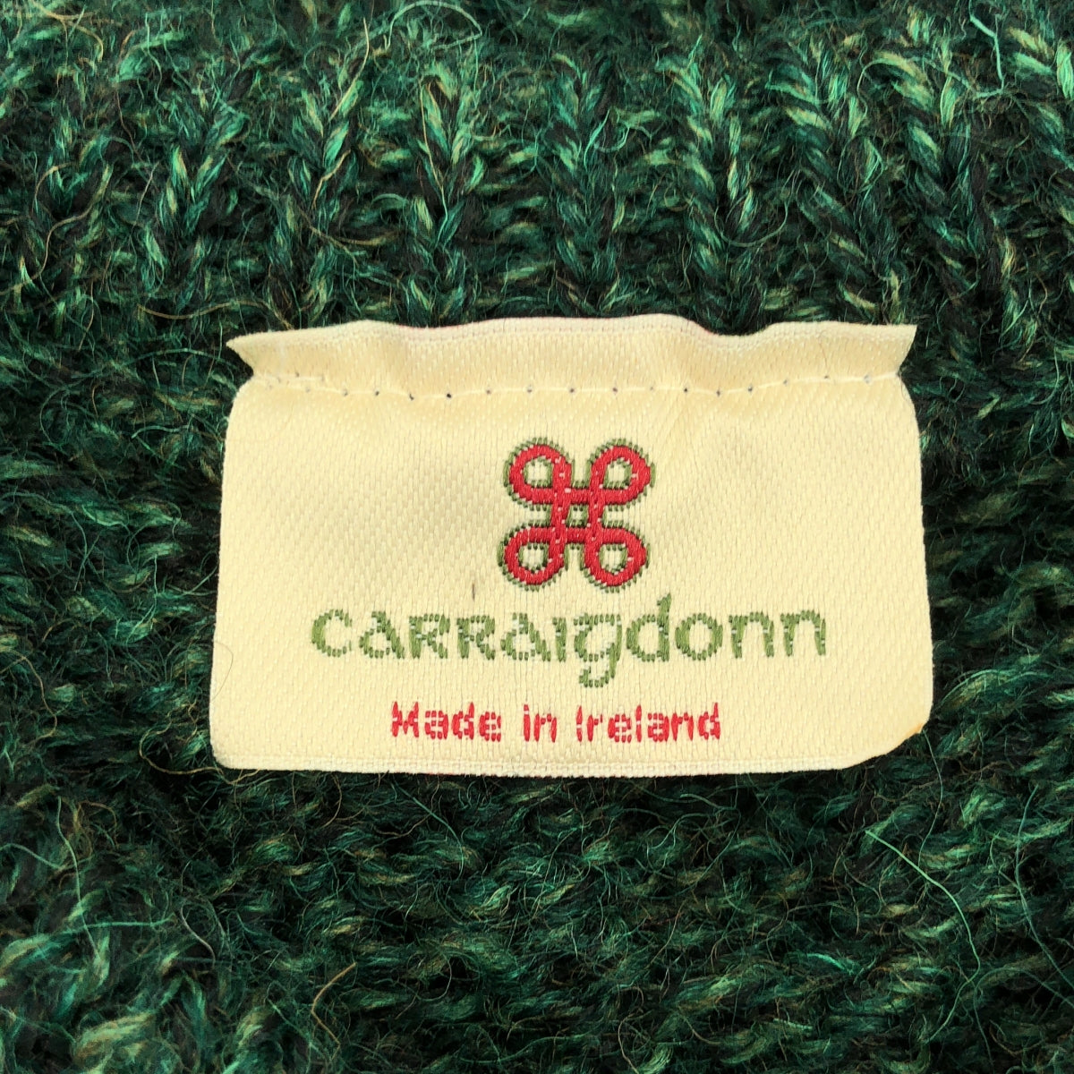 Carraigdonn / キャレイグドン | Carraigdonn / キャレイグドン クルーネック ウール アランニット | XS | グリーン | レディース