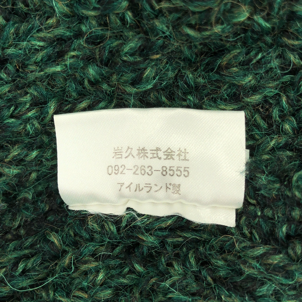 Carraigdonn / キャレイグドン | Carraigdonn / キャレイグドン クルーネック ウール アランニット | XS | グリーン | レディース