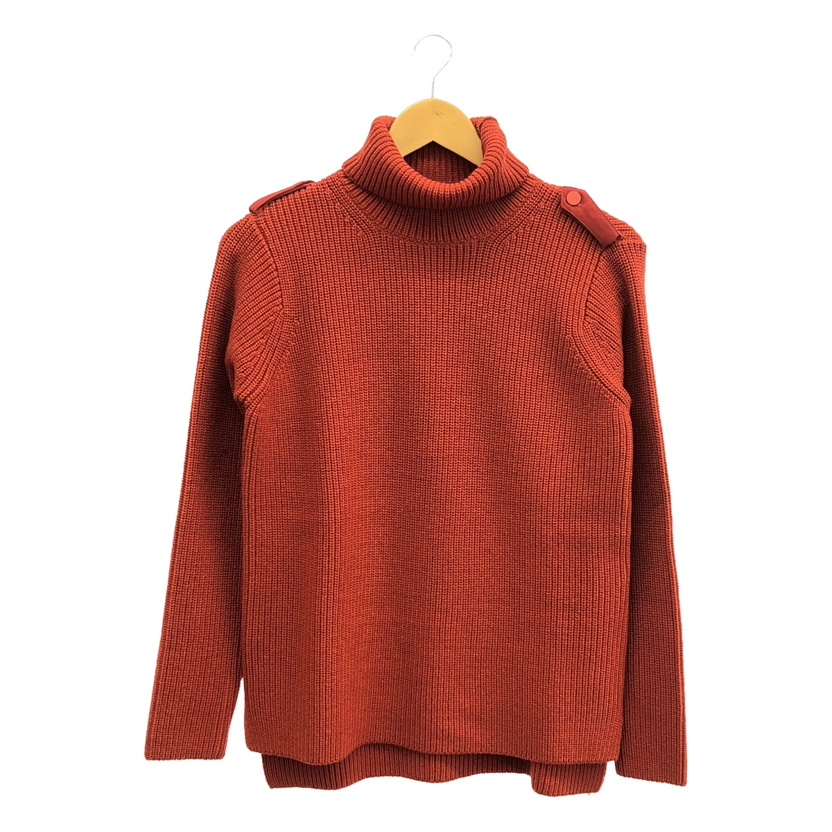 [Good Condition] BEIGE, / Beige | Turtleneck Rib Knit | Size 4 | Red | Women's