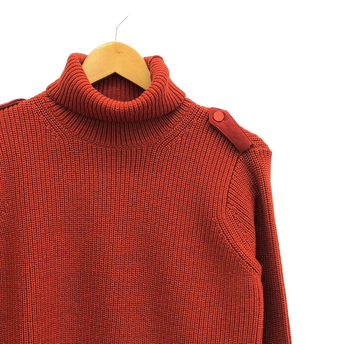 [Good Condition] BEIGE, / Beige | Turtleneck Rib Knit | Size 4 | Red | Women's