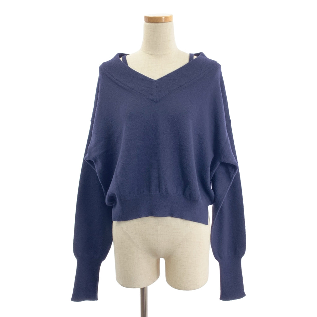 Maison Margiela / メゾンマルジェラ | 2019AW | ウール エルボーパッチ Vネックニット | XS | レディース