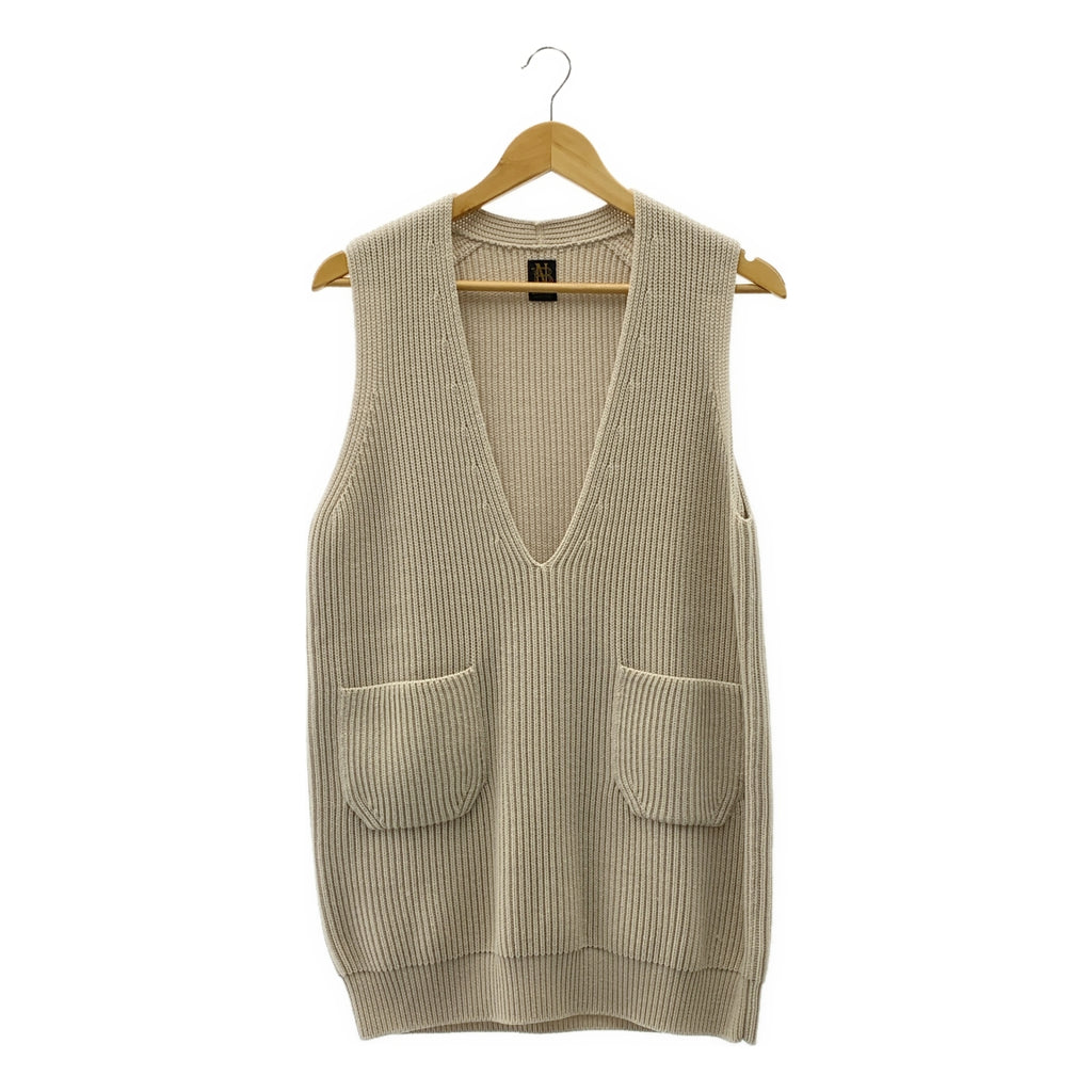 BATONER / 배트너 | 2021AW | SIGNATURE RIB V-NECK VEST / 오버 니트 베스트 | 1 | 여성