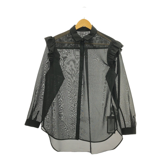 BORDERS at BALCONY | PUFF SLEEVE SHEER SHIRT | 36 | Women's