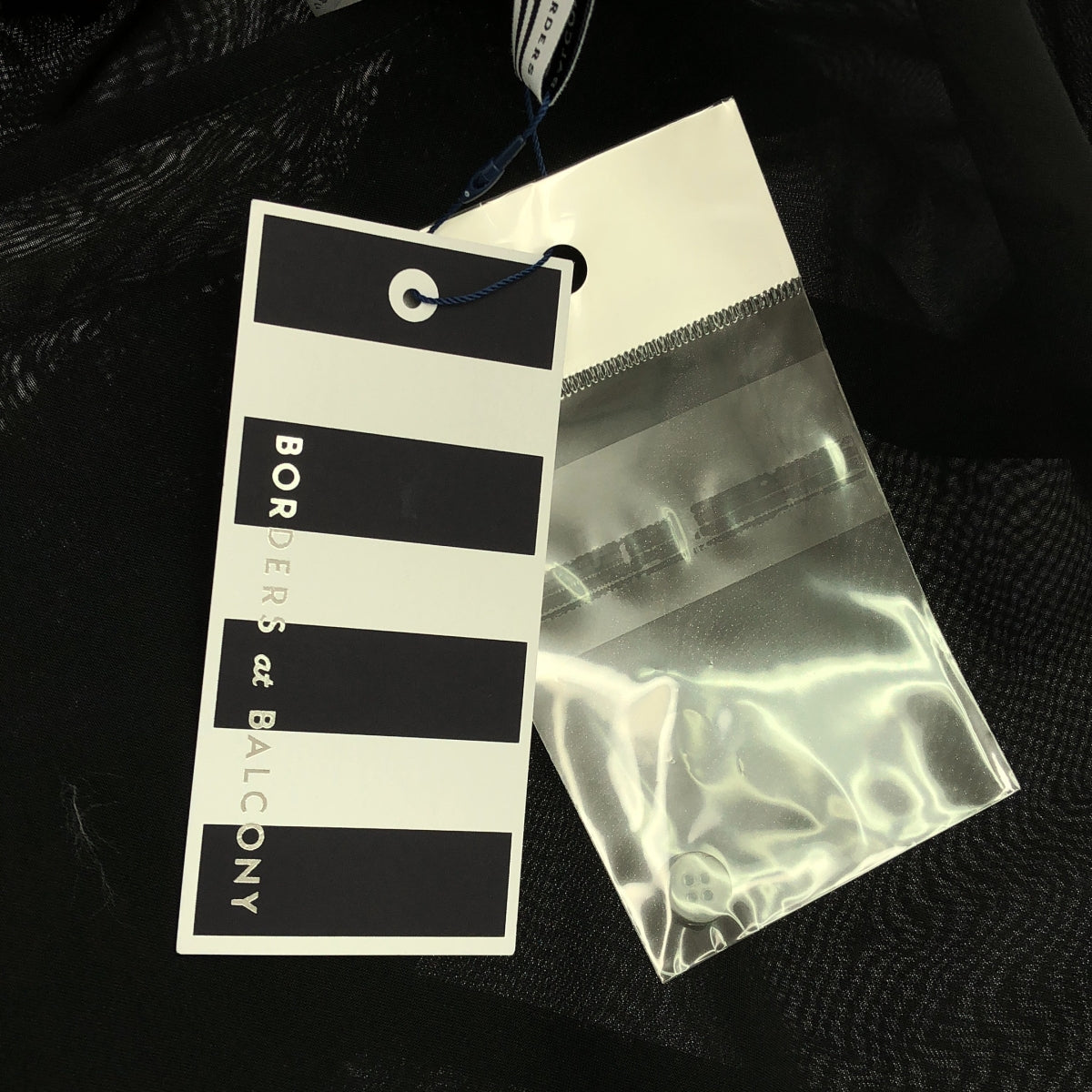 【新品】  BORDERS at BALCONY / ボーダーズアットバルコニー | PUFF SLEEVE SHEER SHIRT / パフスリーブシアーブラウス | 36 | ブラック | レディース