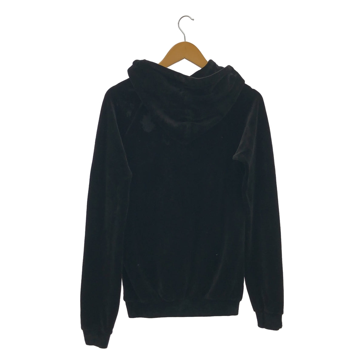 SAINT LAURENT PARIS / 생로랑 파리 | 벨루어 데미지 가공 후디 | XS | 블랙 | 여성