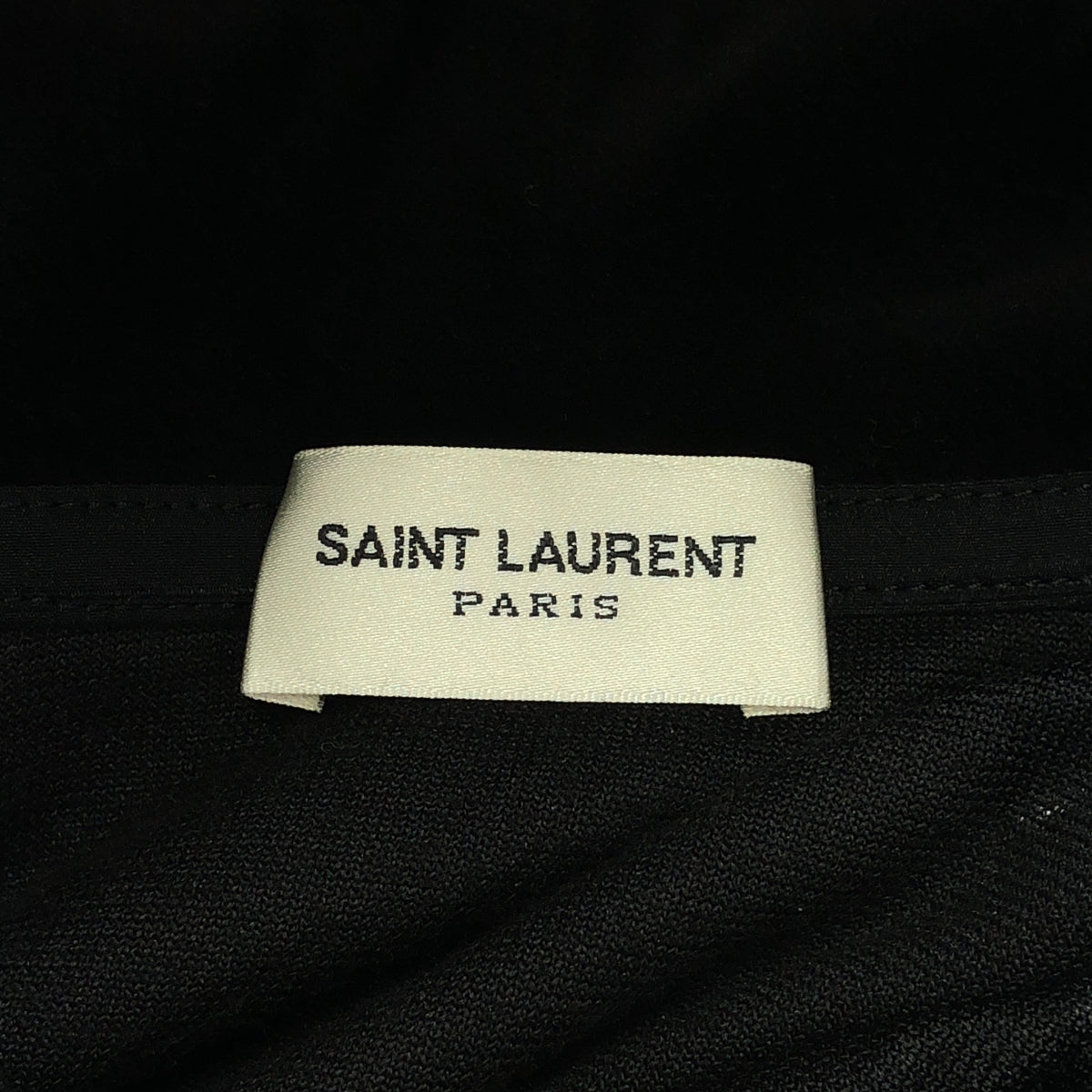 SAINT LAURENT PARIS / 생로랑 파리 | 벨루어 데미지 가공 후디 | XS | 블랙 | 여성