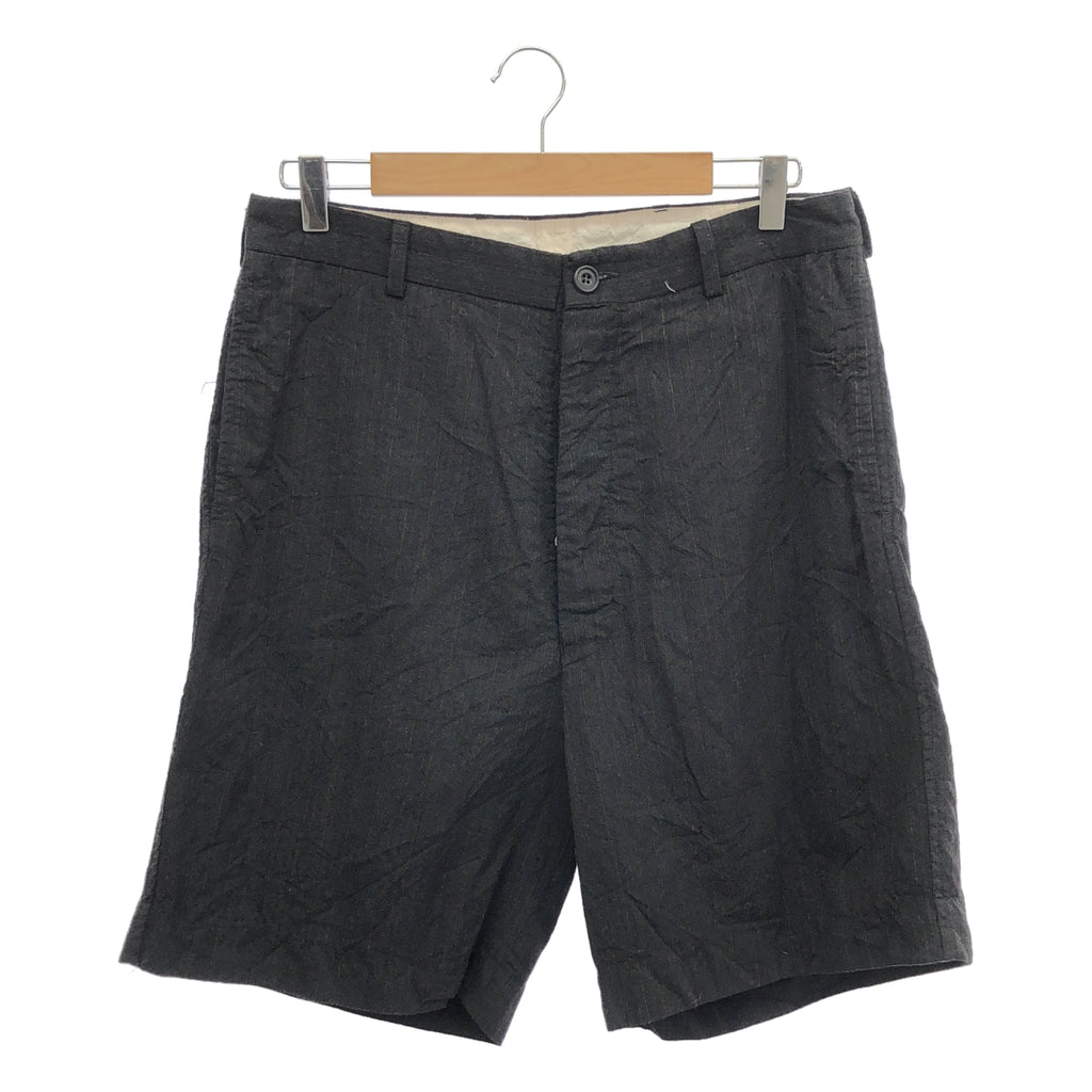 Paul Harnden / ポールハーデン | × 10 corso como COMME des GARCONS / ウール ストライプ ハーフパンツ | XS | チャコールグレー | メンズ