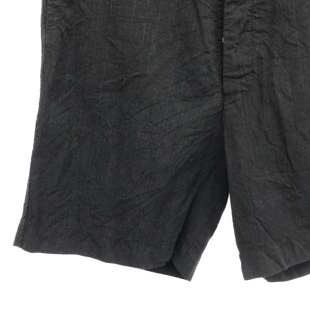 Paul Harnden / ポールハーデン | × 10 corso como COMME des GARCONS / ウール ストライプ ハーフパンツ | XS | チャコールグレー | メンズ