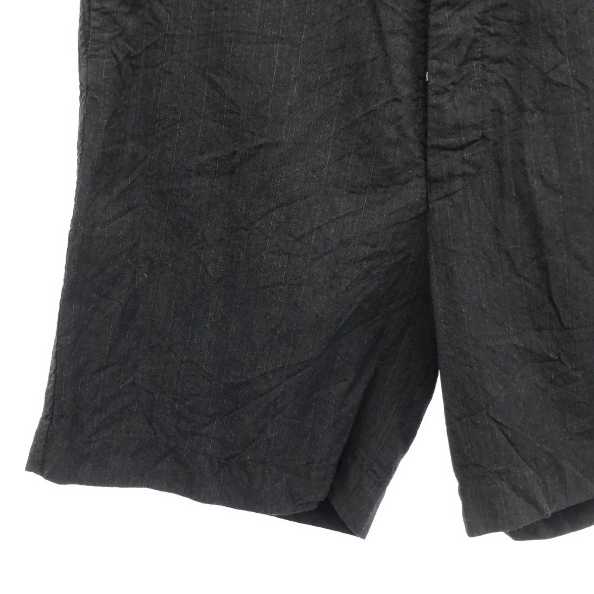 Paul Harnden / 폴 하덴 | × 10 corso como COMME des GARCONS / 울 스트라이프 하프 팬츠 | XS | 차콜 그레이 | 남성