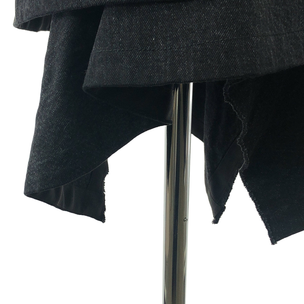 sacai / サカイ | レイヤード デニムスカート | 3 | ブラック | レディース