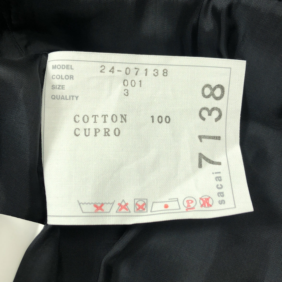sacai / サカイ | レイヤード デニムスカート | 3 | ブラック | レディース