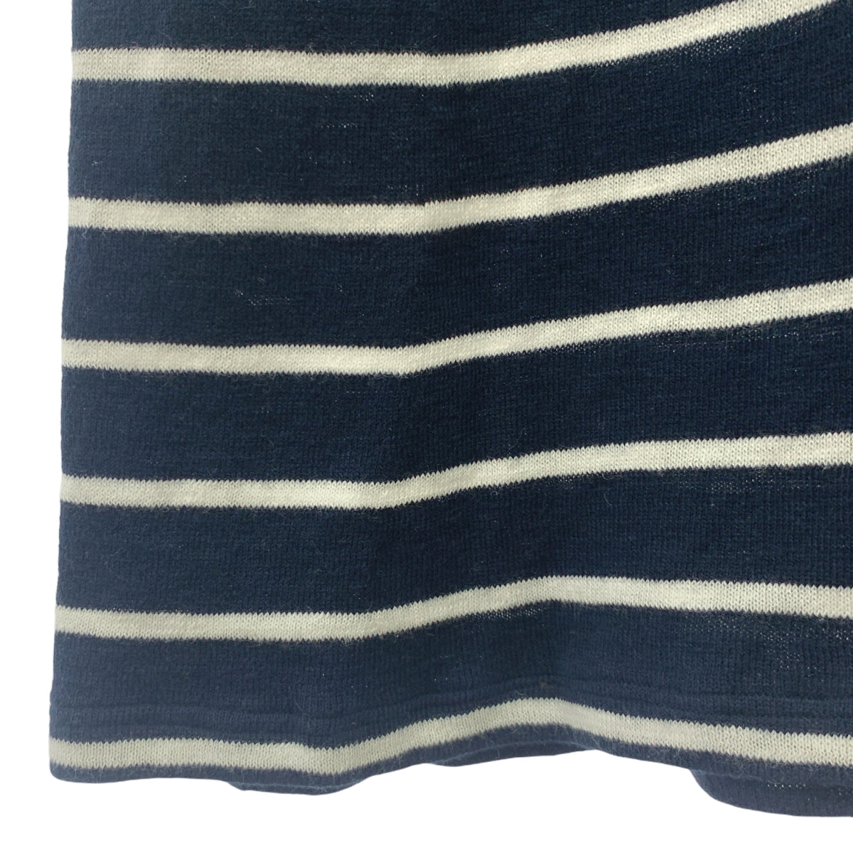 Vince / ヴィンス | コットン ニット ワンピース | XS | ホワイト/ダークネイビー系 | レディース