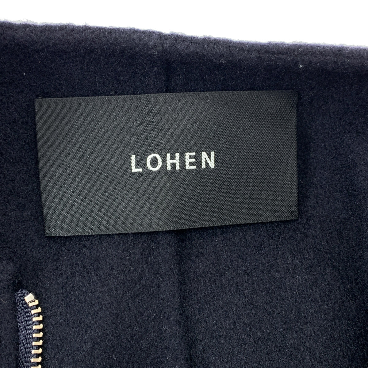【美品】  LOHEN / ローヘン | バックフォルムリバーZIPブルゾンコート | F | ダークネイビー | レディース