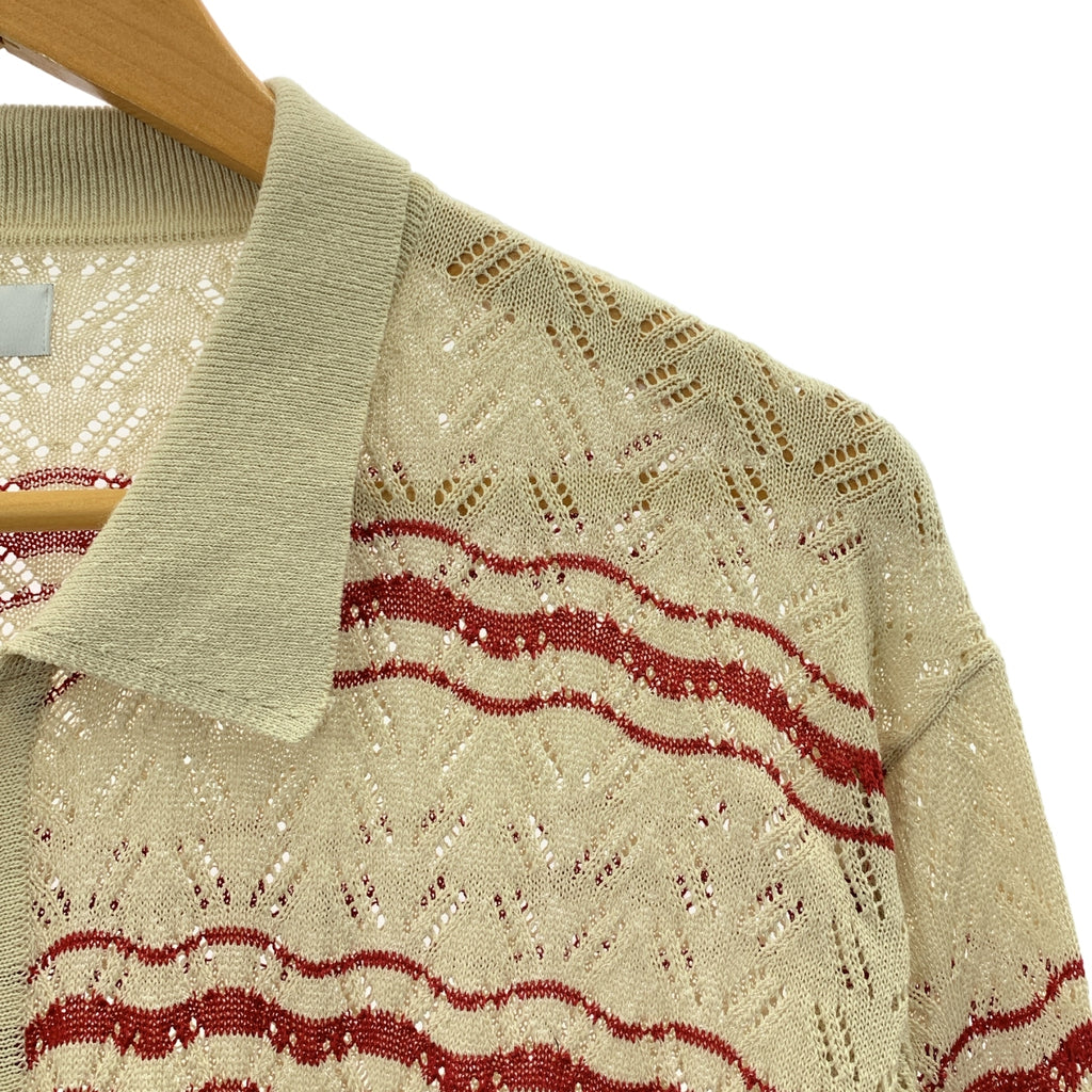 ALLEGE / アレッジ | 2023SS | openwark border cardigan ボーダー ニット カーディガン シャツ | 4 | メンズ