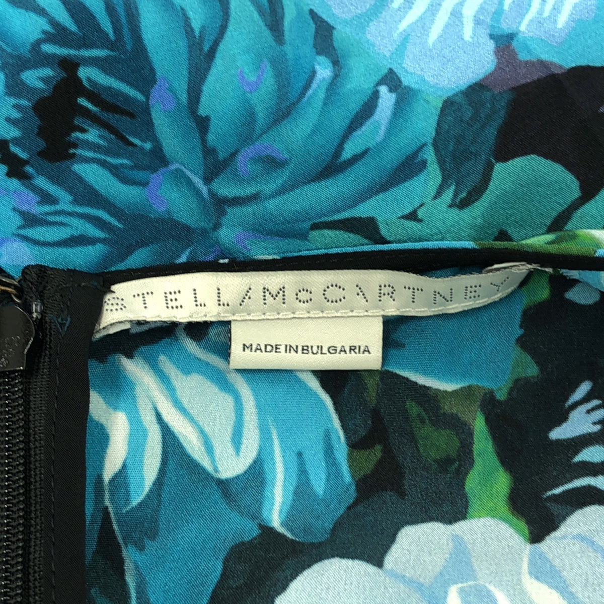 【신품】 STELLA McCARTNEY / 스텔라 맥카트니 | 실크 플라워 프린트 사이드 슬릿 원피스 | 38 | 블루 시스템 | 여성