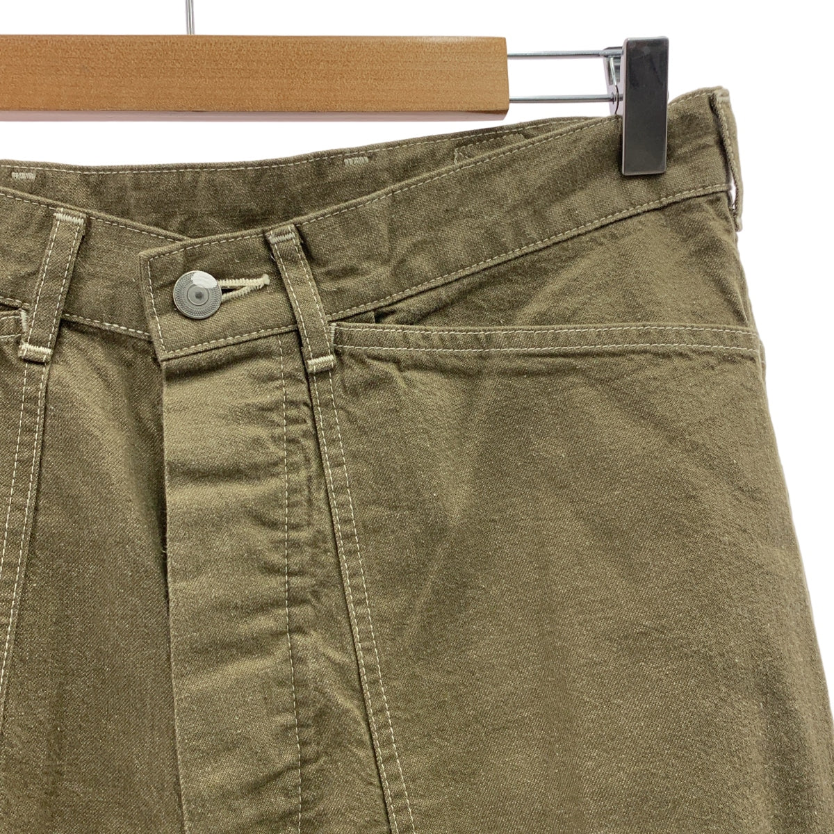 MAATEE &amp; SONS / 마티 &amp; 샌즈 | MILITARY DENIM 밀리터리 데님 팬츠 | 3 | 카키 | 남성